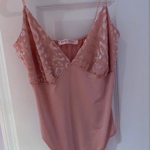 BlueBlush Bodysuit// pink and velvet leopard print